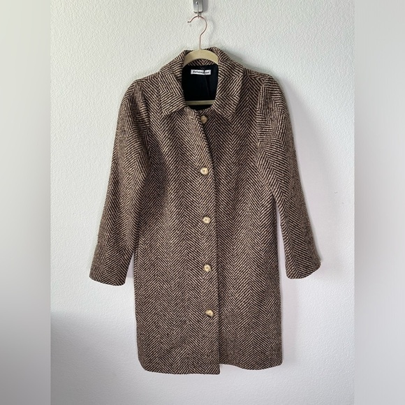 NWT REFORMATION Lasker Coat Brown Mid Lenght SZ XS - Picture 4 of 12